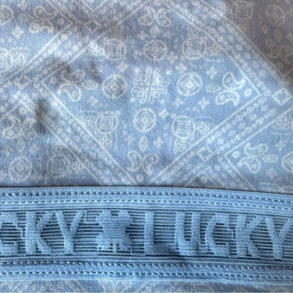 Lucky Brand Light Blue Printed Bralette - 2X - Adjustable Straps - Pads - Picture 5 of 9